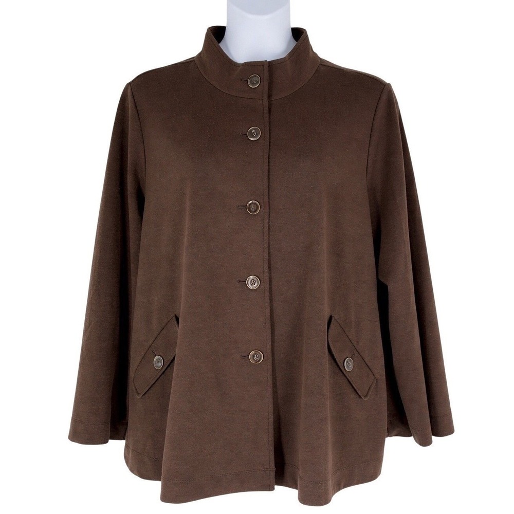 Susan Graver Modern Minimalist Swing Jacket-Size 3X